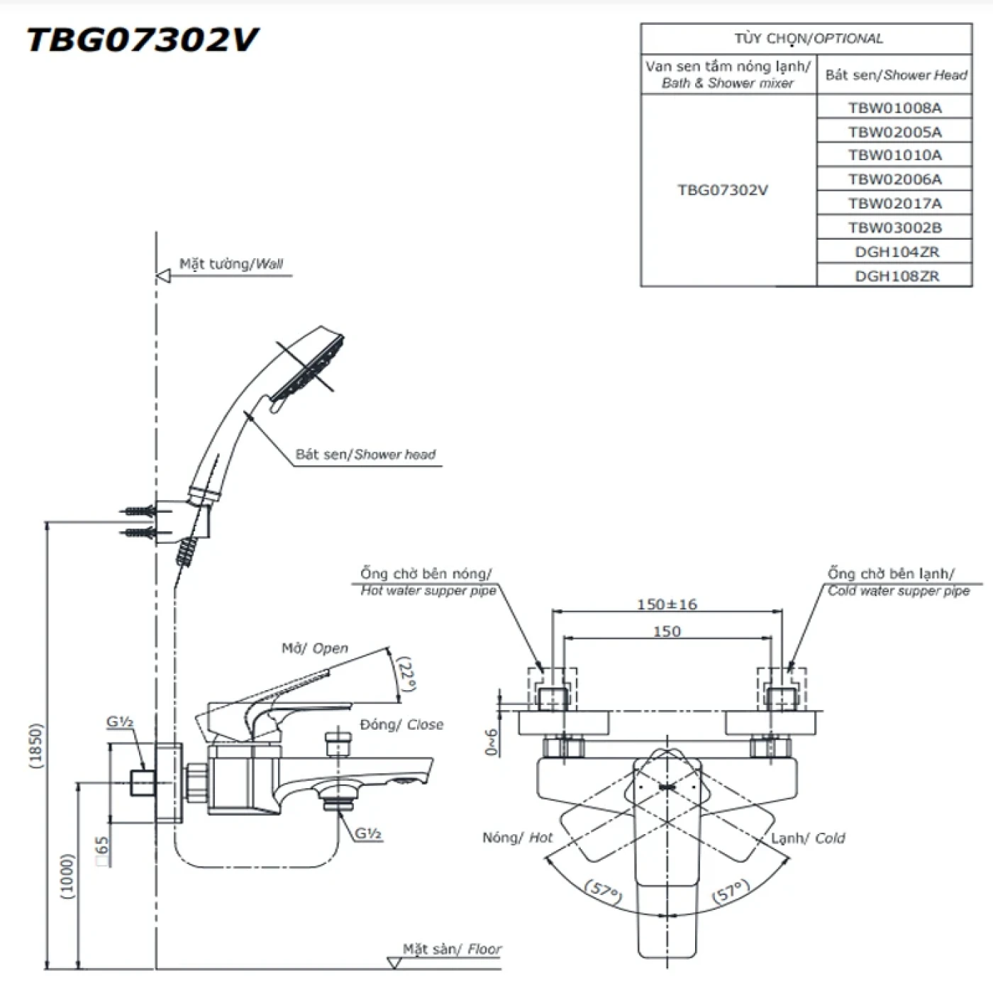 ban ve ky thuat toto tbg07302va