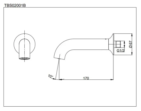 Ảnh Vòi xả bồn LN TOTO TBS02001B 2