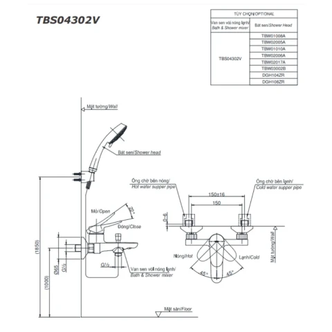 Ảnh Sen tắm TOTO TBS04302V/DGH108ZR 2