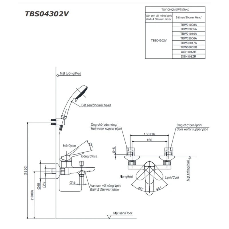 Ảnh Sen tắm TOTO TBS04302V/DGH108ZR 2