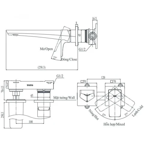 Ảnh Vòi chậu TOTO TLG07308BB 2