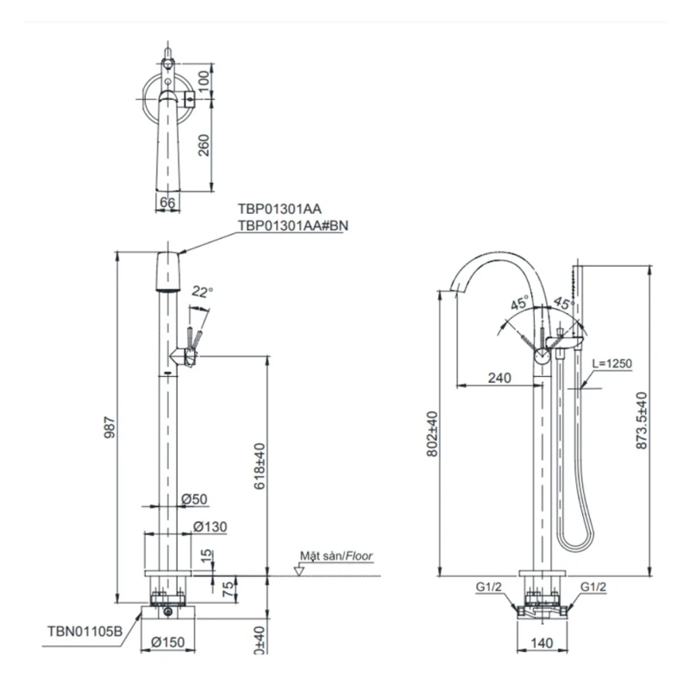 ban ve ky thuat voi sen xa bon tam toto tbp01301aa tbn01105b
