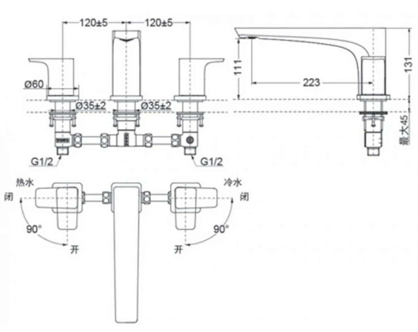 ban ve ky thuat voi xa bon nong lanh toto tbg07201b