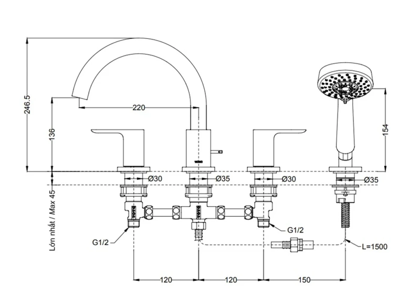 ban ve ky thuat voi xa bon nong lanh toto tbs01202ba
