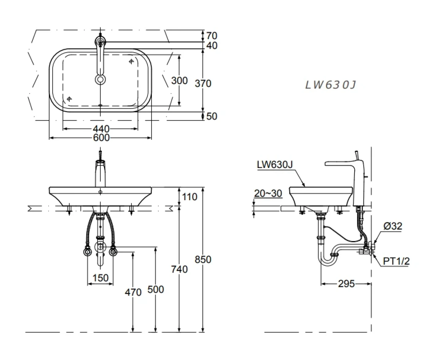 ban ve lavabo toto lw630jw