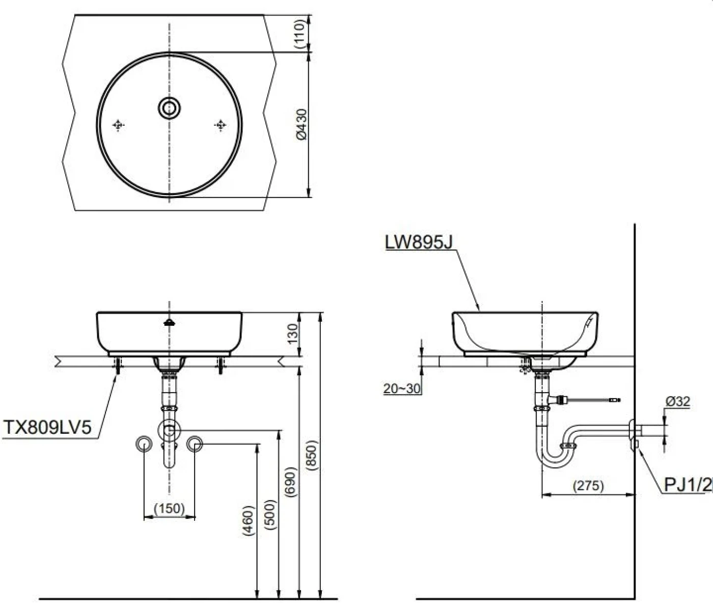 ban ve lavabo toto lw895jw