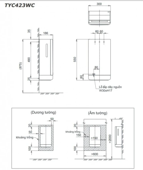 Ảnh Máy sấy tay TOTO TYC423WC 2