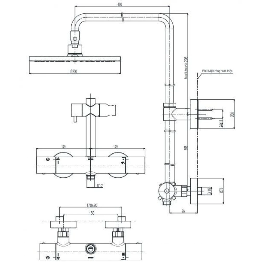 Ảnh Sen tắm cây TOTO TBW07404A 2