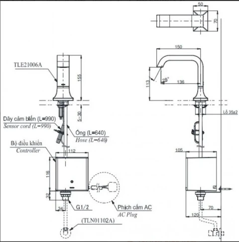 Ảnh Vòi chậu cảm ứng TOTO TLE21006A 2