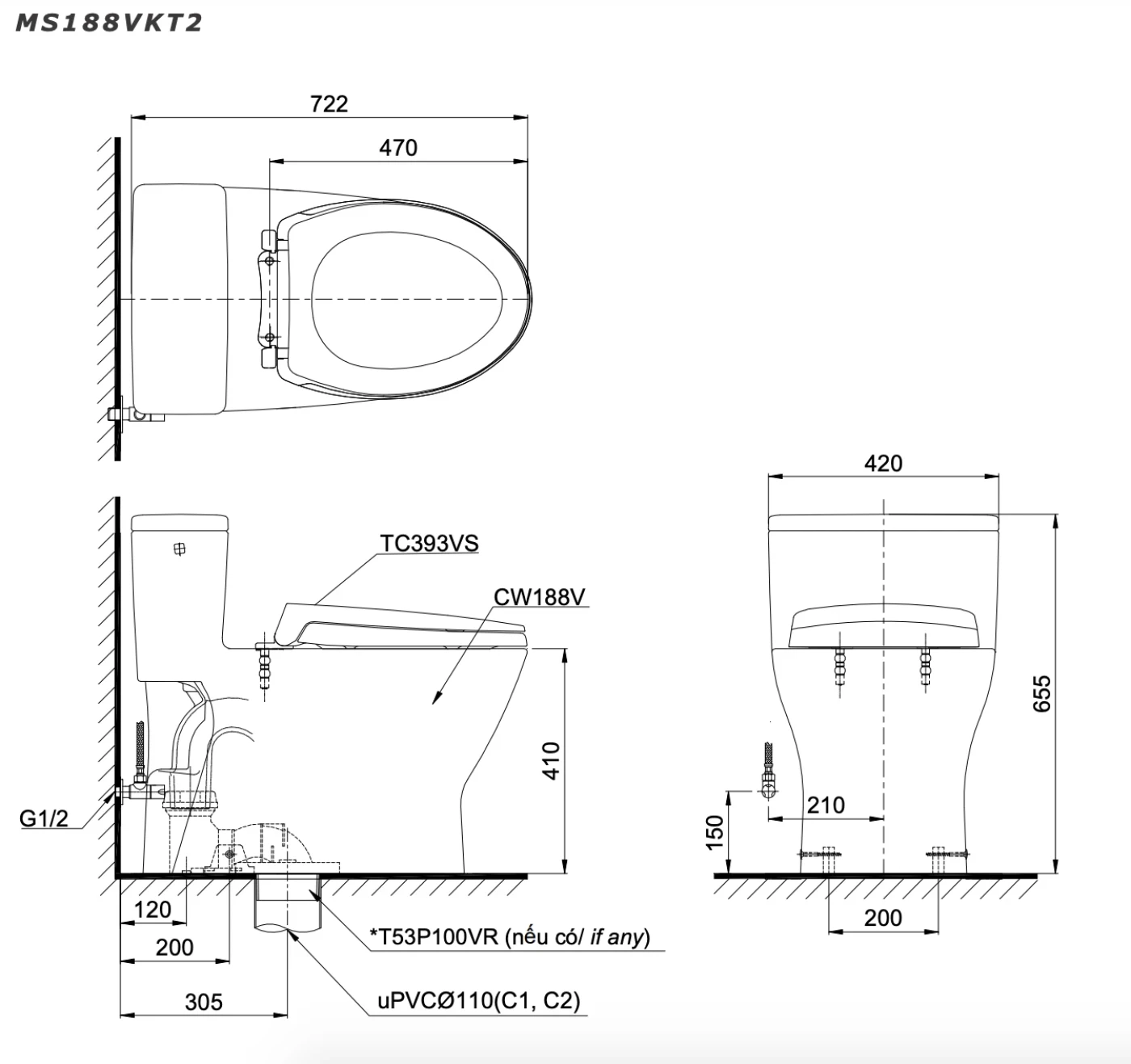 bon cau toto ms188vkt2 bvkt