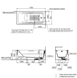 Bồn tắm nhựa TOTO PAY1735VC/TVBF411 2