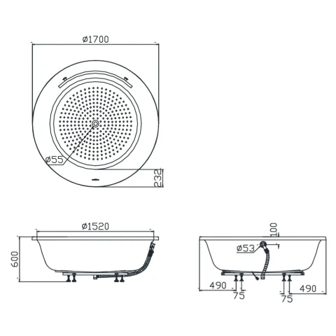 Ảnh Bồn tắm Ngọc Trai TOTO PPY1720HPTE 2
