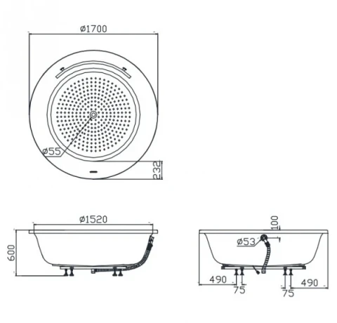 Ảnh Bồn tắm Ngọc Trai TOTO PPY1720PTE 2