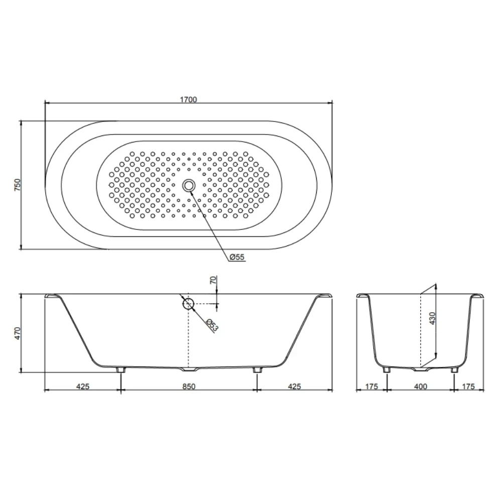 Ảnh Bồn tắm TOTO FBYN1710CPE#W 2