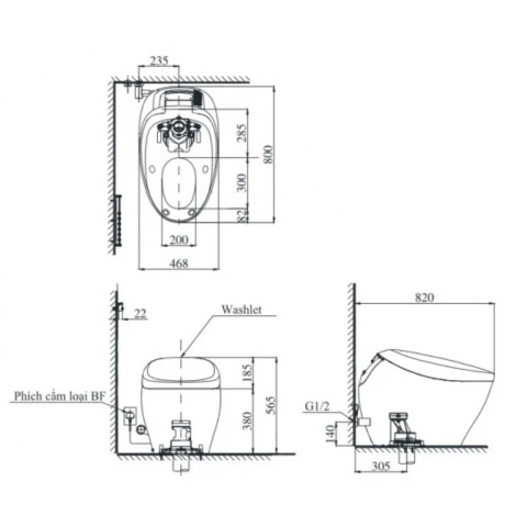 Ảnh Bồn cầu thông minh TOTO CS900VT/T53P100VR 2