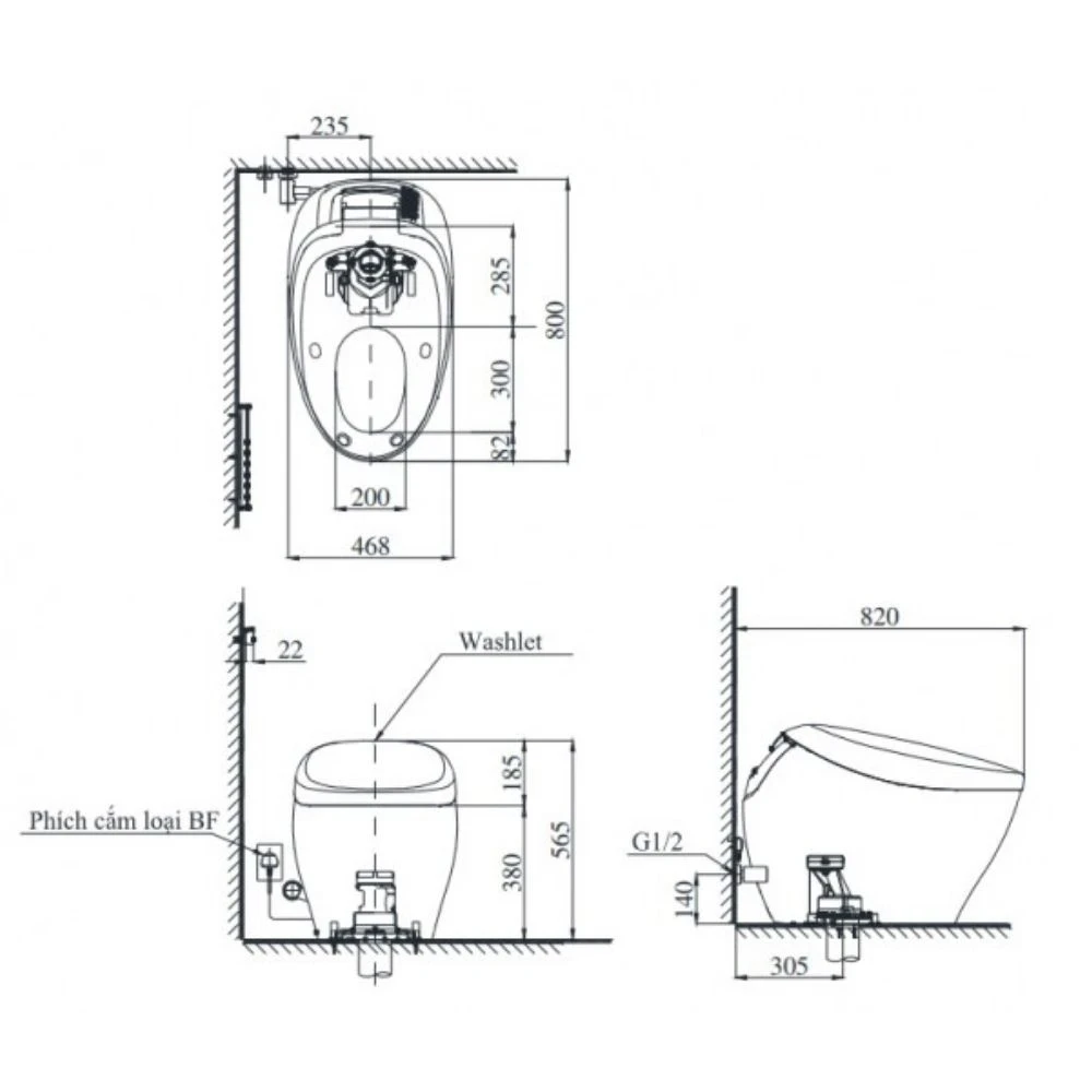 Ảnh Bồn cầu thông minh TOTO CS900VT/T53P100VR 2