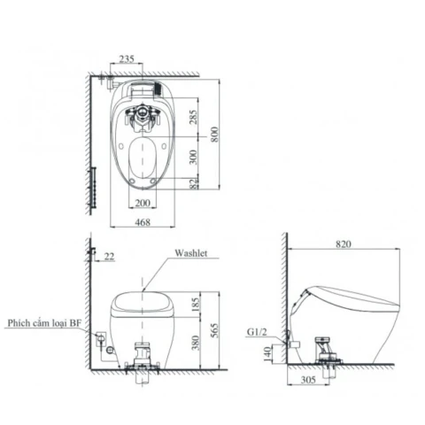 Ảnh Bồn cầu thông minh TOTO CS901KVT/T53P100VR 2