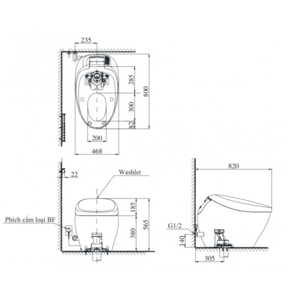 Ảnh Bồn cầu thông minh TOTO CS901KVT/T53P100VR 2