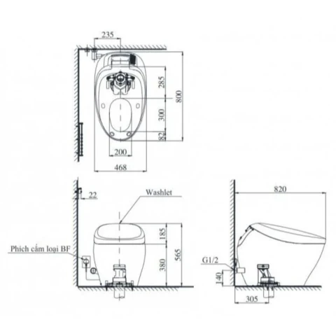 Ảnh Bồn cầu thông minh TOTO CS901VT/T53P100VR 2
