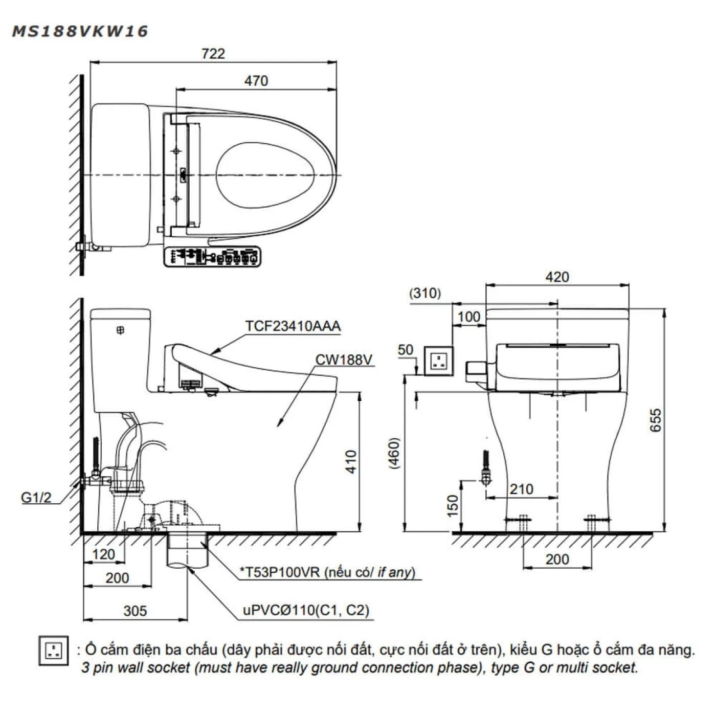 ms188vkw16 xw t53p100vr bvkt