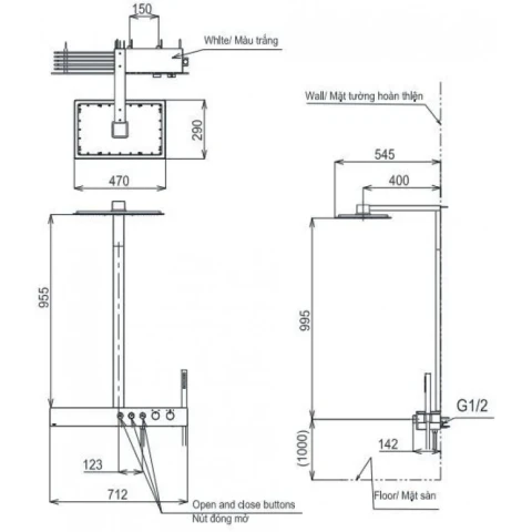 Ảnh Sen tắm cây TOTO TBW08408A 2