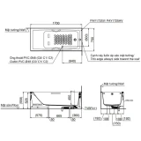 Bồn tắm nhựa TOTO PAY1725HVC/TVBF411 2