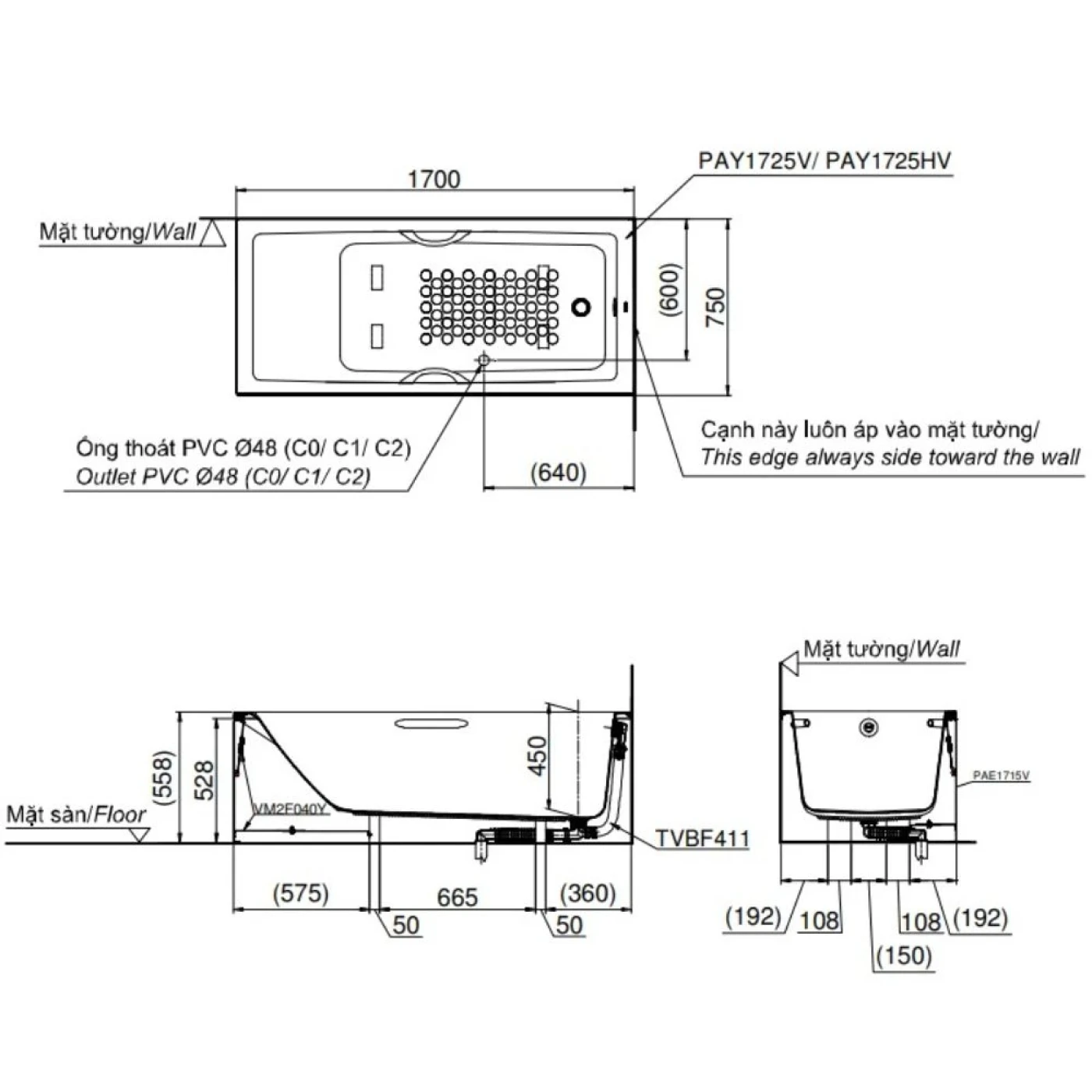 toto pay1725hvc w tvbf411 bvkt