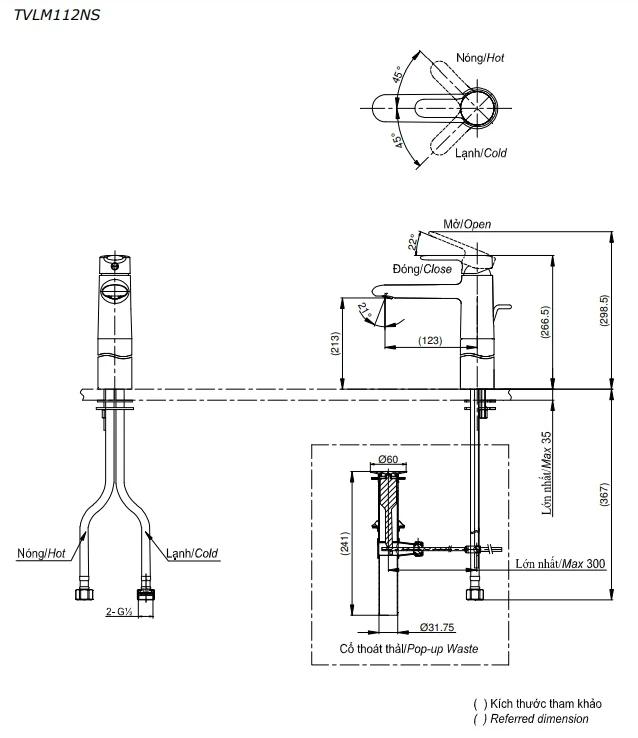 Ảnh Vòi chậu TOTO TVLM112NS 2