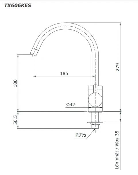 Ảnh Vòi rửa bát TOTO TX606KES 2