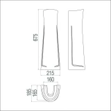 Chân chậu dài Viglacera VI1T 2