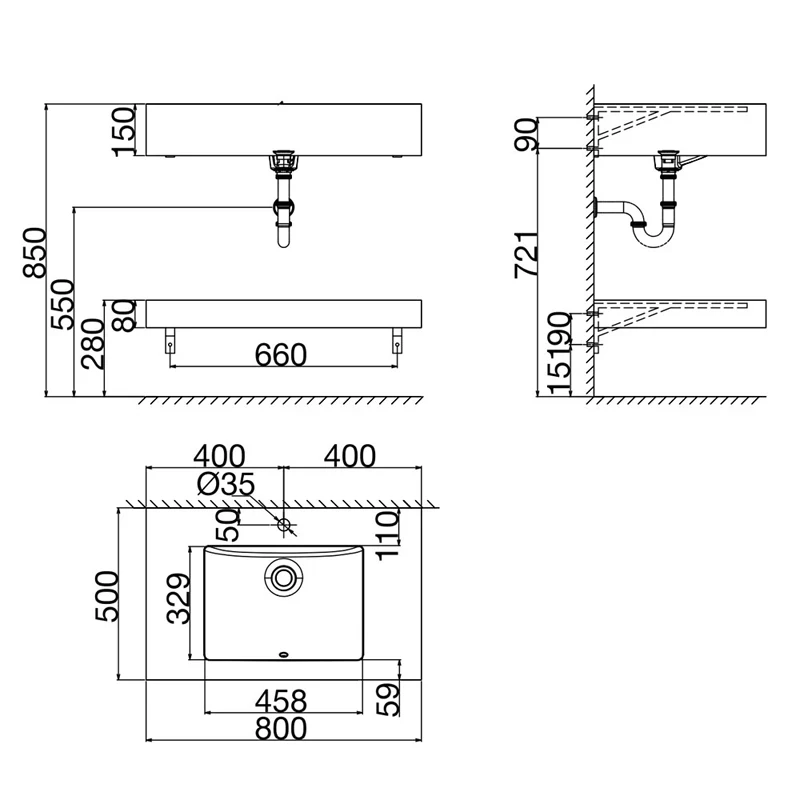 Ảnh Chậu rửa bàn đá 2 tầng Viglacera US10-9GP03 2