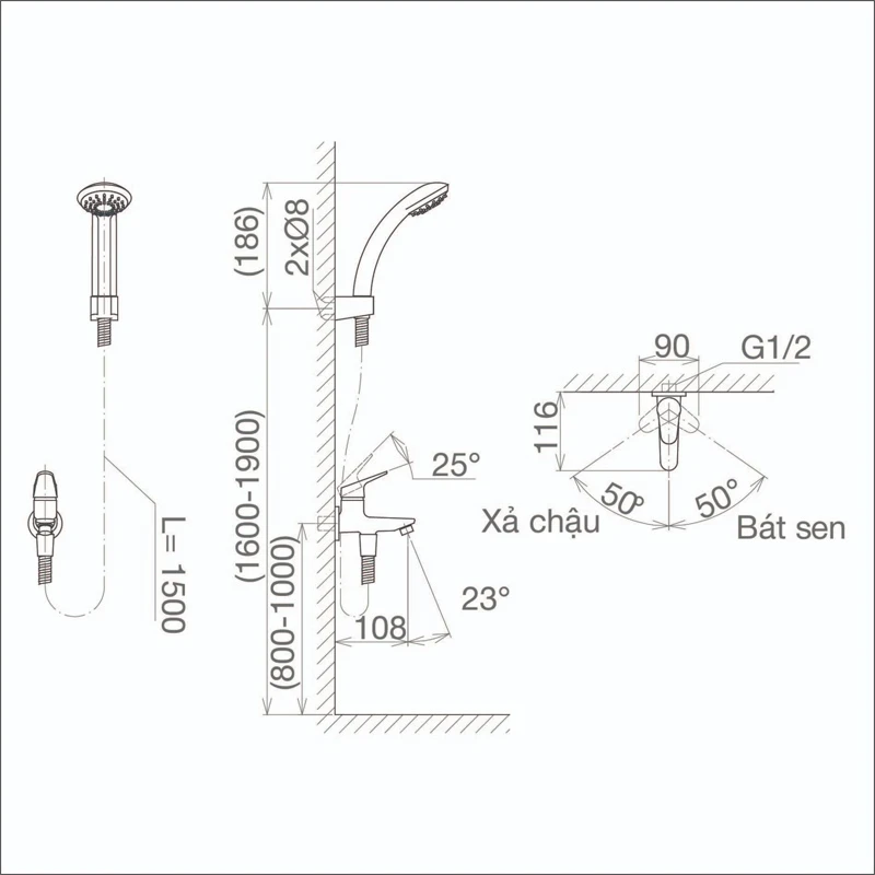 Ảnh Sen tắm lạnh Viglacera VG503 6