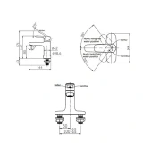 Vòi chậu 3 lỗ nóng lạnh VG332 2