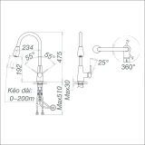 Vòi rửa bát Viglacera VG768 2