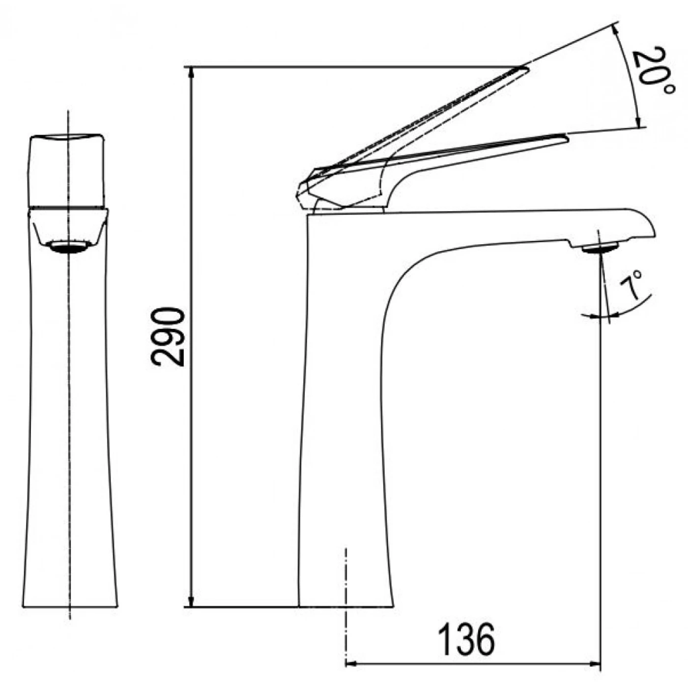 vòi chậu Viglacera Platinum P.52.351