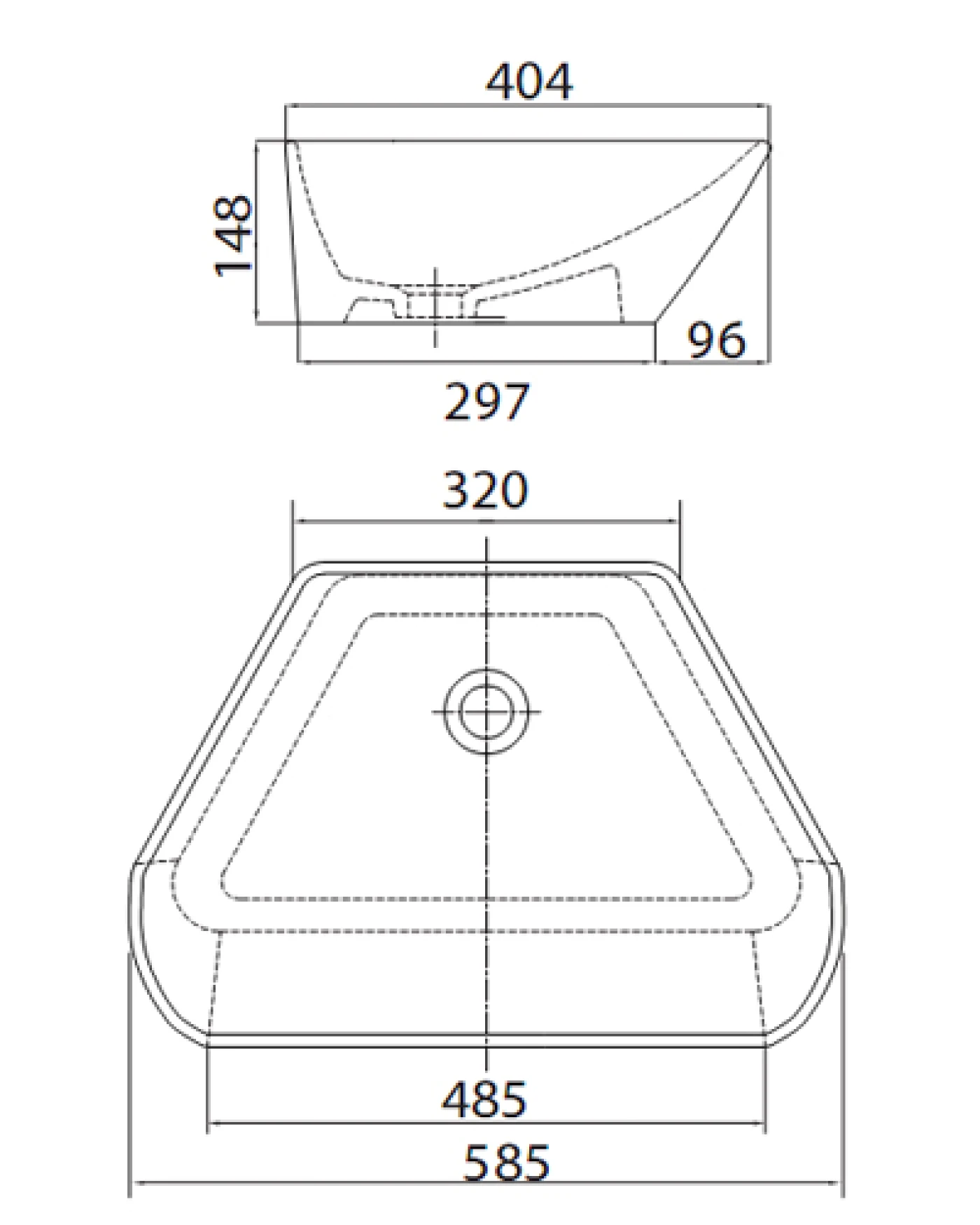 Thông số kỹ thuật Chậu rửa đặt bàn Viglacera CD19