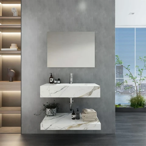 Ảnh Chậu bàn đá 2 tầng Viglacera PHL-9S01P 4