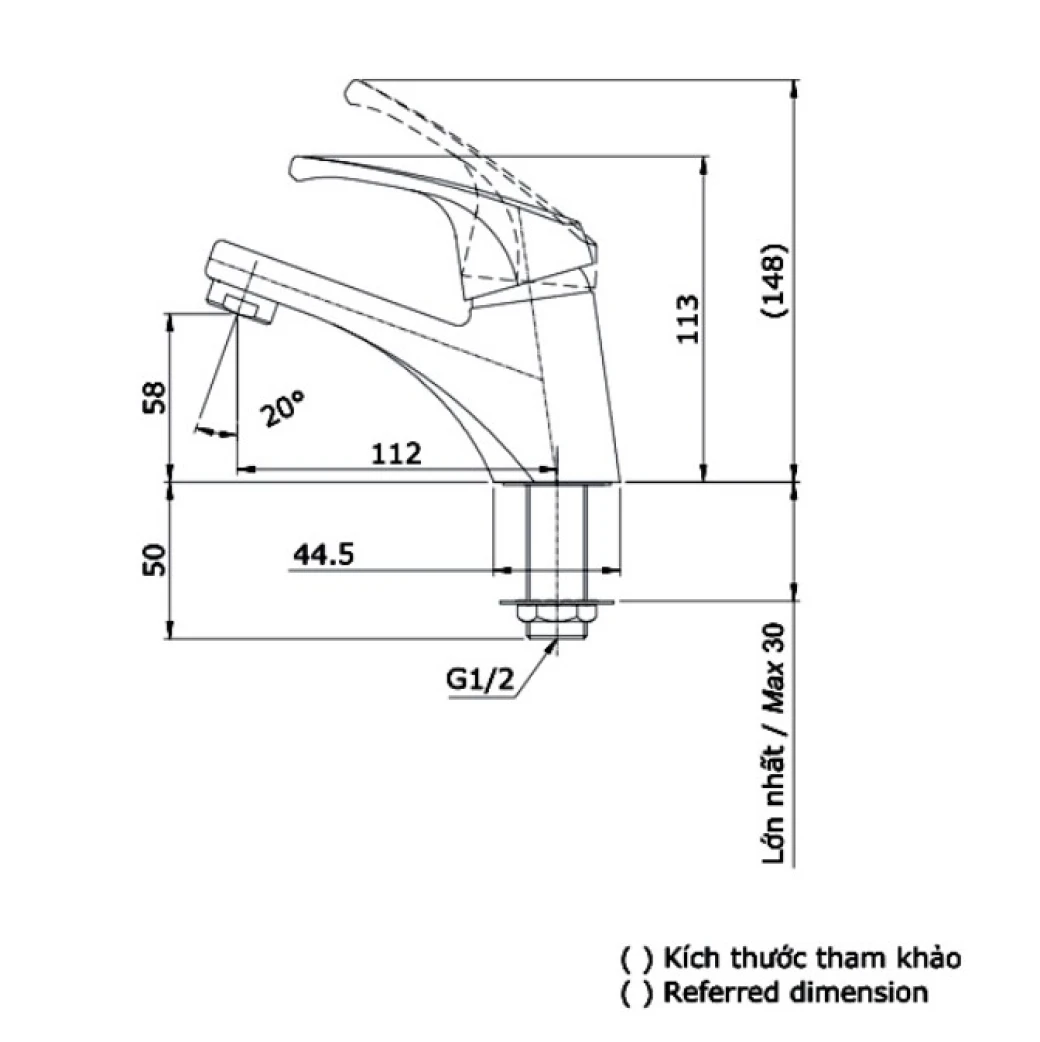 voi chau 1 duong lanh toto tx109ld
