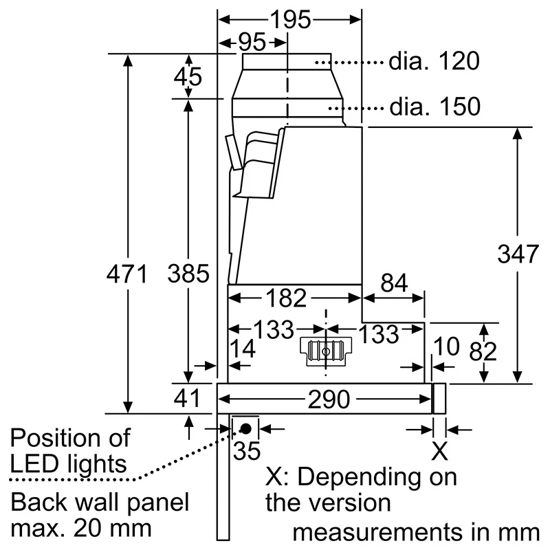 Ảnh Hút mùi âm tủ Bosch DFS097A51 8