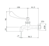Vòi chậu gắn tường TOTO T23BQ13N 2