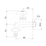 Vòi nước lạnh TOTO T26-13 2
