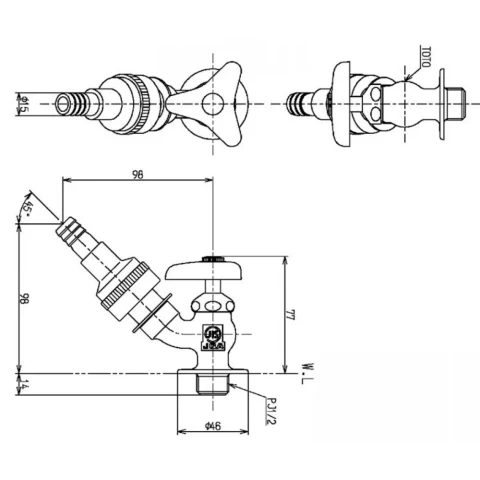 Ảnh Vòi nước lạnh TOTO T28UNH13 2