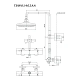 Sen cây nhiệt độ TOTO TBW01402AA 2