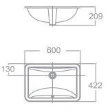Chậu rửa âm bàn American Standard TI-0459-WT 2