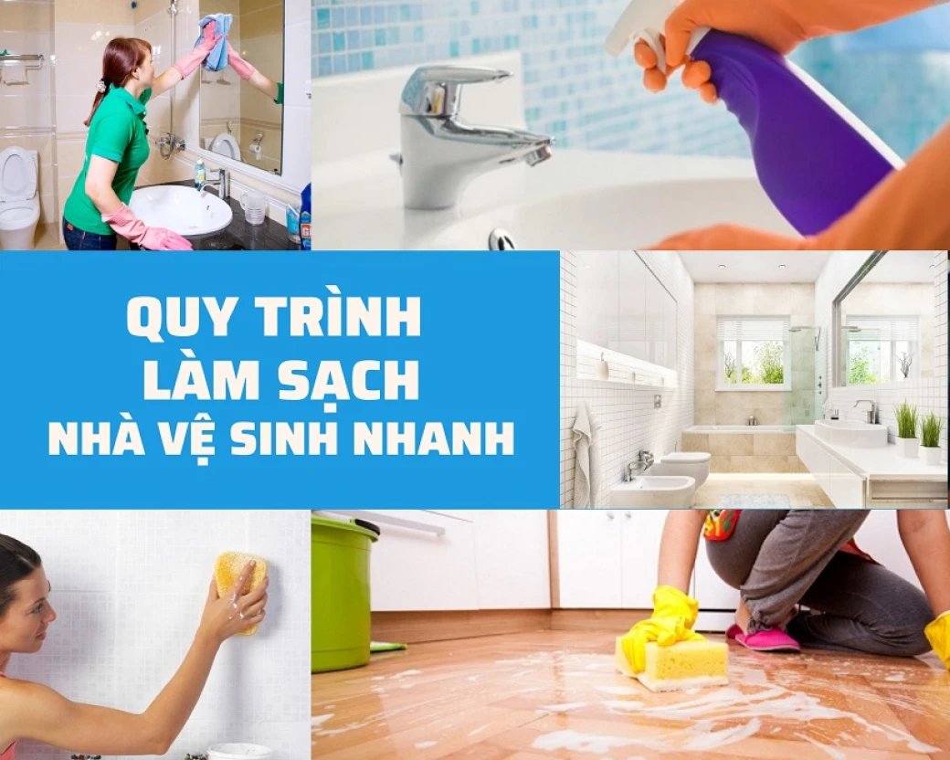 Quy trình làm sạch nhà vệ sinh, nhà tắm sạch sẽ hết mùi 