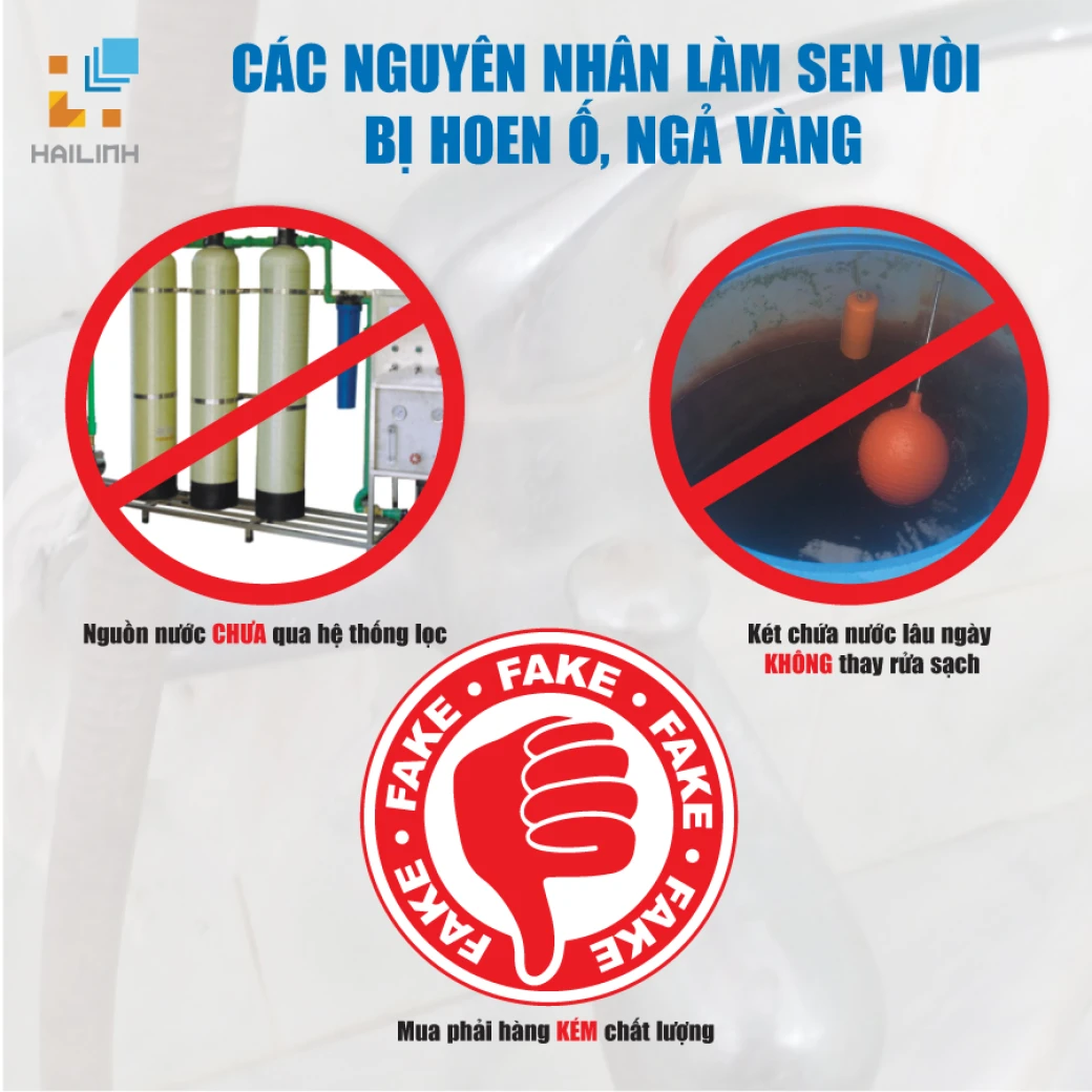 cach sua voi sen tam bi o vang