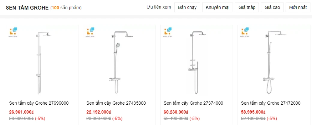 gia sen tam grohe