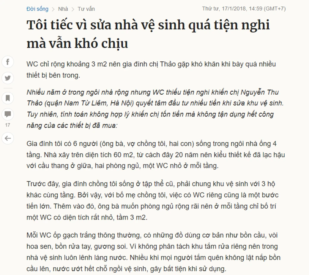 nha ve sinh nho lap dat tien nghi khong phu hop