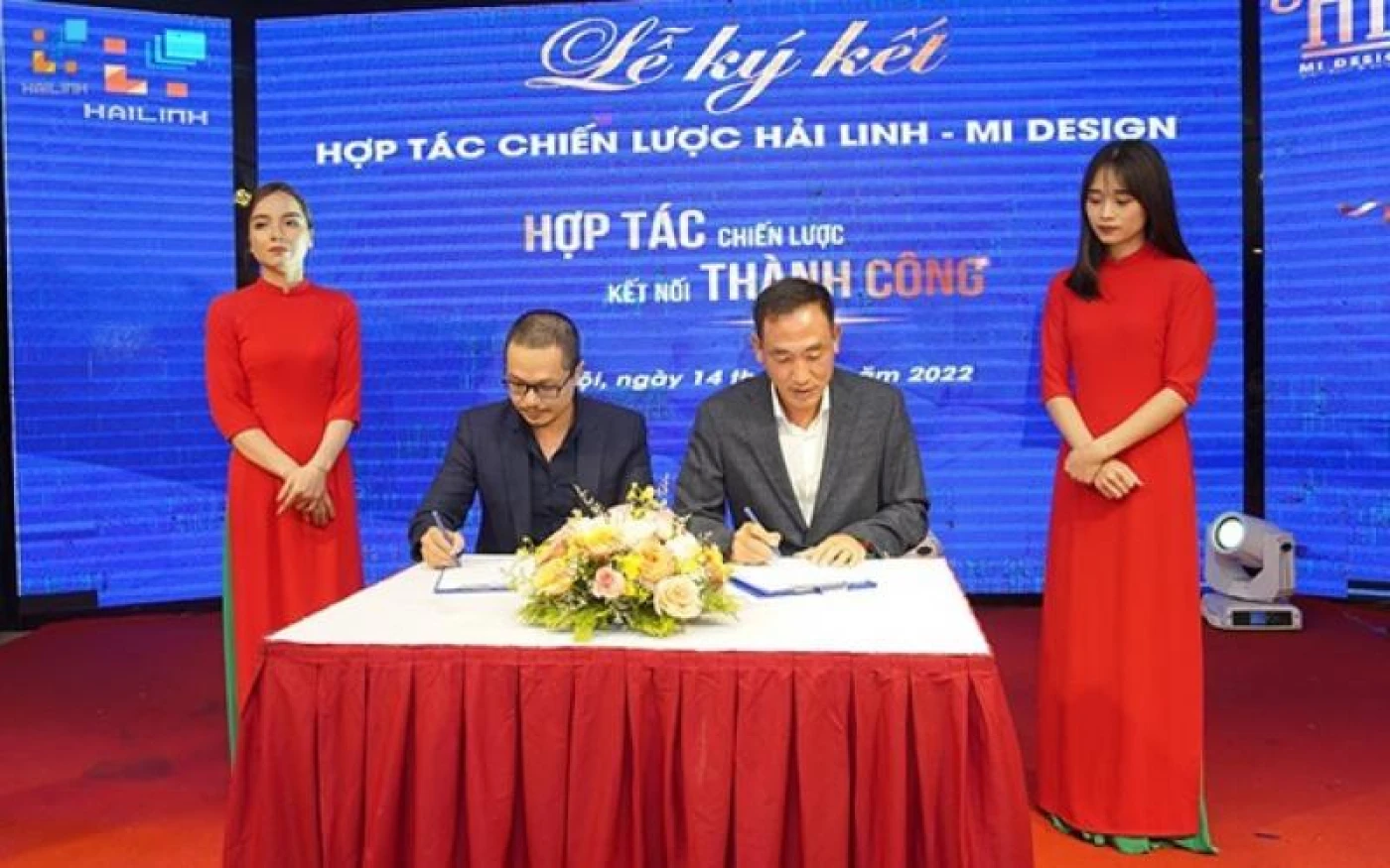 hai linh ky ket hop tac voi mi design