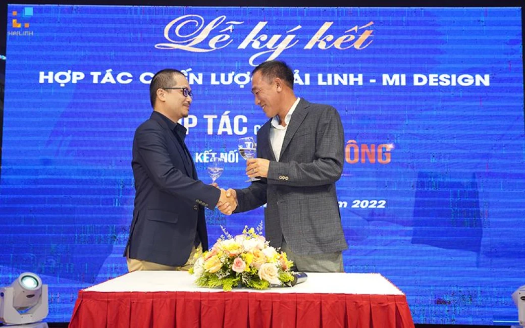dai dien mi design va hai linh bat tay hop tac
